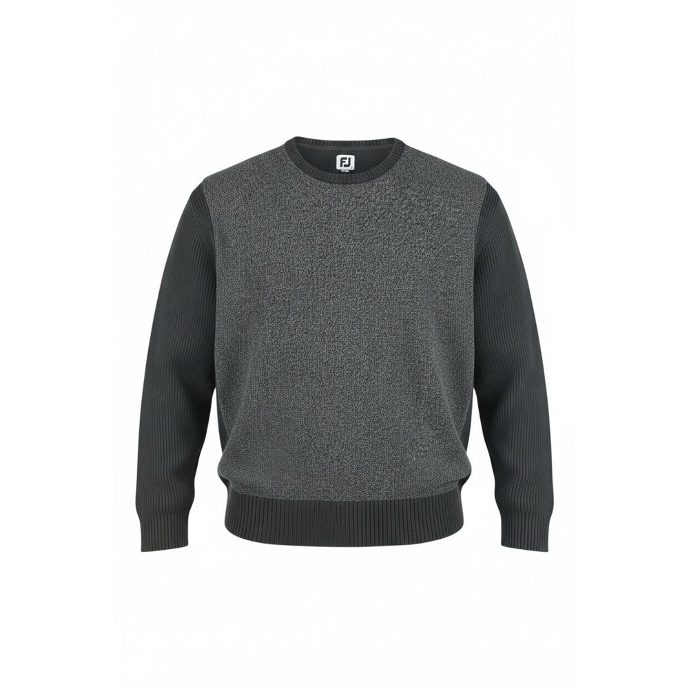 FootJoy Mens 2XL Sweater Golf Crewneck Gray Black Wool Blend Knit